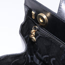 Salvatore Ferragamo Vala Hand Bag Leather Black Gold Auth 205098-22