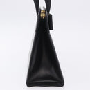 Salvatore Ferragamo Vala Hand Bag Leather Black Gold Auth 205098-6