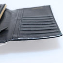SAINT LAURENT Long Wallet Croco Embossed Black Gold Auth 205099A-9