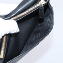 SAINT LAURENT Long Wallet Croco Embossed Black Gold Auth 205099A-21