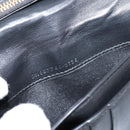 SAINT LAURENT Long Wallet Croco Embossed Black Gold Auth 205099A-12