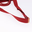 PRADA Canapa PM Hand Bag Canvas 2way Orange Gold Auth 205107-10
