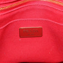 PRADA Canapa PM Hand Bag Canvas 2way Orange Gold Auth 205107-27