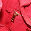 PRADA Canapa PM Hand Bag Canvas 2way Orange Gold Auth 205107-30