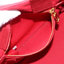 PRADA Canapa PM Hand Bag Canvas 2way Orange Gold Auth 205107-31