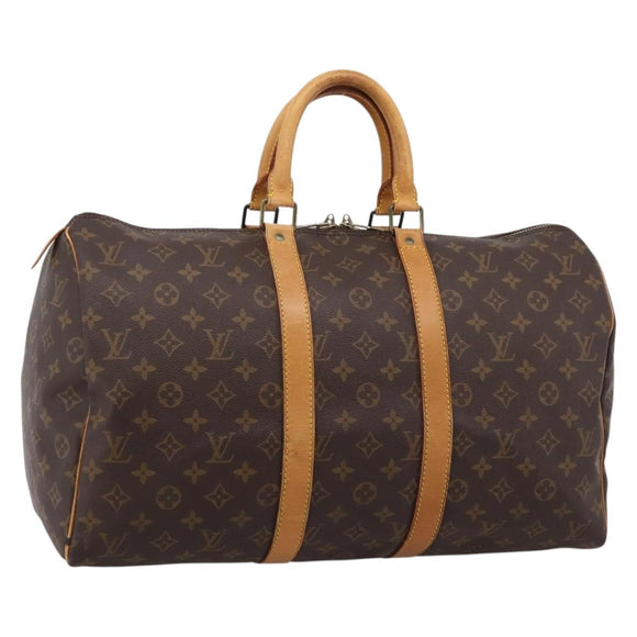 LOUIS VUITTON Monogram Keepall 45 Boston Bag M41428 LV Auth 205109