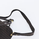 LOEWE Anagram Boston Bag Canvas 2way Black Gold Auth 205111-10