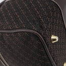 LOEWE Anagram Boston Bag Canvas 2way Black Gold Auth 205111-13