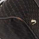 LOEWE Anagram Boston Bag Canvas 2way Black Gold Auth 205111-15