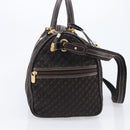 LOEWE Anagram Boston Bag Canvas 2way Black Gold Auth 205111-5