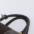 LOEWE Anagram Boston Bag Canvas 2way Black Gold Auth 205111-8