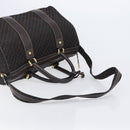 LOEWE Anagram Boston Bag Canvas 2way Black Gold Auth 205111-9