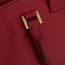 SAINT LAURENT Petit Cabas Hand Bag Leather 2way Red Gold Auth 205115A-18