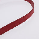 SAINT LAURENT Petit Cabas Hand Bag Leather 2way Red Gold Auth 205115A-21