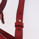 SAINT LAURENT Petit Cabas Hand Bag Leather 2way Red Gold Auth 205115A-22