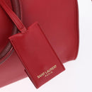 SAINT LAURENT Petit Cabas Hand Bag Leather 2way Red Gold Auth 205115A-30