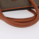 FENDI Hand Bag PVC Canvas 2way Green Gold Auth 205117-9