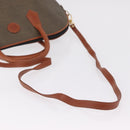FENDI Hand Bag PVC Canvas 2way Green Gold Auth 205117-10