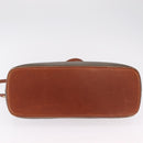 FENDI Hand Bag PVC Canvas 2way Green Gold Auth 205117-8