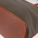 FENDI Hand Bag PVC Canvas 2way Green Gold Auth 205117-19
