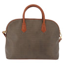 FENDI Hand Bag PVC Canvas 2way Green Gold Auth 205117-2