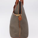 FENDI Hand Bag PVC Canvas 2way Green Gold Auth 205117-3