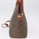 FENDI Hand Bag PVC Canvas 2way Green Gold Auth 205117-6