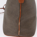FENDI Hand Bag PVC Canvas 2way Green Gold Auth 205117-14