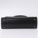 GIVENCHY Hand Bag Leather Black Auth 205120-6