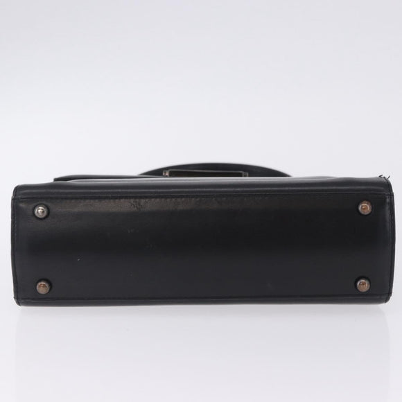 GIVENCHY Hand Bag Leather Black Auth 205120