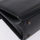 GIVENCHY Hand Bag Leather Black Auth 205120-17