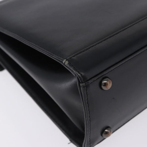 GIVENCHY Hand Bag Leather Black Auth 205120