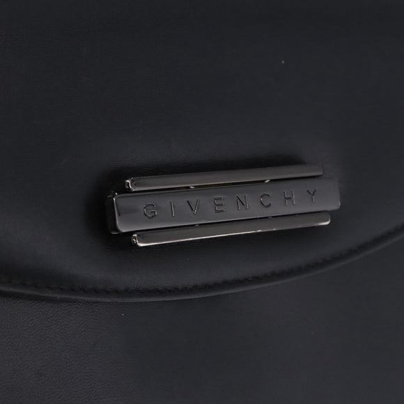 GIVENCHY Hand Bag Leather Black Auth 205120