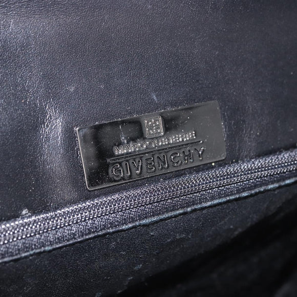 GIVENCHY Hand Bag Leather Black Auth 205120