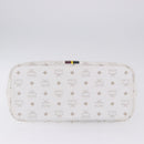 MCM Vicetos Logogram Tote Bag PVC Leather White Auth 205128-16