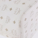 MCM Vicetos Logogram Tote Bag PVC Leather White Auth 205128-17
