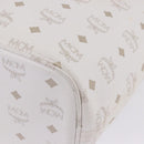 MCM Vicetos Logogram Tote Bag PVC Leather White Auth 205128-20