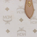 MCM Vicetos Logogram Tote Bag PVC Leather White Auth 205128-3