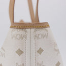 MCM Vicetos Logogram Tote Bag PVC Leather White Auth 205128-8