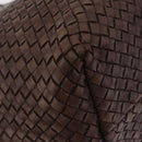 BOTTEGA VENETA INTRECCIATO Cabas MM Tote Bag Leather Brown Auth 205130V-14