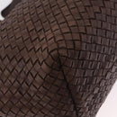 BOTTEGA VENETA INTRECCIATO Cabas MM Tote Bag Leather Brown Auth 205130V-16