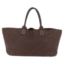 BOTTEGA VENETA INTRECCIATO Cabas MM Tote Bag Leather Brown Auth 205130V-13