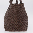 BOTTEGA VENETA INTRECCIATO Cabas MM Tote Bag Leather Brown Auth 205130V-3