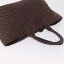 BOTTEGA VENETA INTRECCIATO Cabas MM Tote Bag Leather Brown Auth 205130V-6