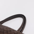 BOTTEGA VENETA INTRECCIATO Cabas MM Tote Bag Leather Brown Auth 205130V-8