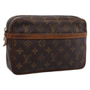 LOUIS VUITTON Monogram Compiegne 23 Clutch Bag M51847 LV Auth 205134A-1