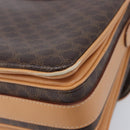 CELINE Macadam Canvas Shoulder Bag PVC Leather Brown Gold Auth 205135V-17