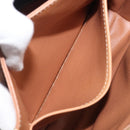 CELINE Macadam Canvas Shoulder Bag PVC Leather Brown Gold Auth 205135V-23