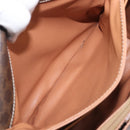 CELINE Macadam Canvas Shoulder Bag PVC Leather Brown Gold Auth 205135V-24