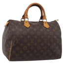 LOUIS VUITTON Monogram Speedy 30 Hand Bag M41526 LV Auth 205136-1